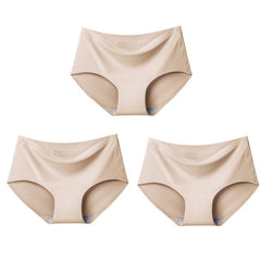 3Pcs/lot Seamless Panty Set Underwear Female Comfort Intimates Fashion Female Low-Rise Briefs 10 Colors Lingerie Drop Shipping - BluePink Lingerie