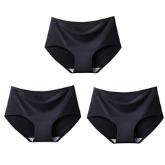 3Pcs/lot Seamless Panty Set Underwear Female Comfort Intimates Fashion Female Low-Rise Briefs 10 Colors Lingerie Drop Shipping - BluePink Lingerie