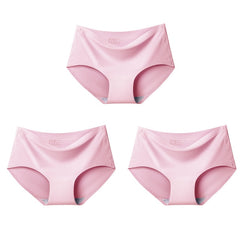 3Pcs/lot Seamless Panty Set Underwear Female Comfort Intimates Fashion Female Low-Rise Briefs 10 Colors Lingerie Drop Shipping - BluePink Lingerie