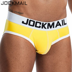 JOCKMAIL Men Underwear Mesh Qucik-Dry Sexy Men Briefs Breathable Mens Slip Cueca Male Panties Underpants Briefs Gay Underwear - BluePink Lingerie