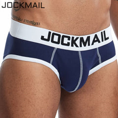 JOCKMAIL Men Underwear Mesh Qucik-Dry Sexy Men Briefs Breathable Mens Slip Cueca Male Panties Underpants Briefs Gay Underwear - BluePink Lingerie