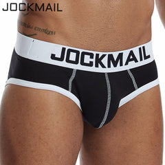 JOCKMAIL Men Underwear Mesh Qucik-Dry Sexy Men Briefs Breathable Mens Slip Cueca Male Panties Underpants Briefs Gay Underwear - BluePink Lingerie