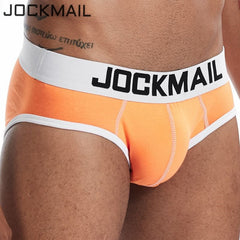 JOCKMAIL Men Underwear Mesh Qucik-Dry Sexy Men Briefs Breathable Mens Slip Cueca Male Panties Underpants Briefs Gay Underwear - BluePink Lingerie