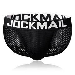 JOCKMAIL Men Underwear Mesh Qucik-Dry Sexy Men Briefs Breathable Mens Slip Cueca Male Panties Underpants Briefs Gay Underwear - BluePink Lingerie