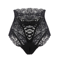 Amazing Sexy Panties Women High Waist Lace Thongs and G Strings Underwear Ladies Hollow Out Underpants Intimates Lingerie - BluePink Lingerie