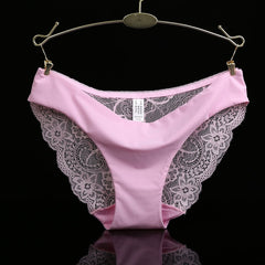 Ladies Underwear Woman Panties Sexy Lace Plus Size Panty Transparent Low-Rise Cotton Briefs Intimates New Hot Sale - BluePink Lingerie