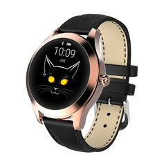 IP68 Waterproof Smart Watch Women Lovely Bracelet Heart Rate Monitor Sleep Monitoring Smartwatch Connect IOS Android KW10 band - BluePink Lingerie