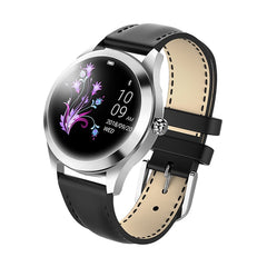 IP68 Waterproof Smart Watch Women Lovely Bracelet Heart Rate Monitor Sleep Monitoring Smartwatch Connect IOS Android KW10 band - BluePink Lingerie