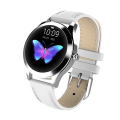 IP68 Waterproof Smart Watch Women Lovely Bracelet Heart Rate Monitor Sleep Monitoring Smartwatch Connect IOS Android KW10 band - BluePink Lingerie