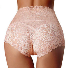 Women Panties Sexy Lace Underwear Woman Knickers Lace Panties Mesh Floral Lingerie Female Seamless Briefs Underpants Plus Size - BluePink Lingerie