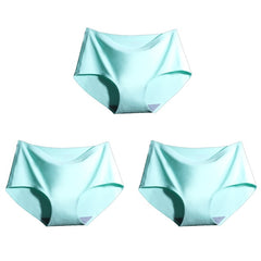 3Pcs/lot Seamless Panty Set Underwear Female Comfort Intimates Fashion Female Low-Rise Briefs 10 Colors Lingerie Drop Shipping - BluePink Lingerie