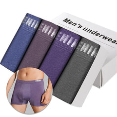 4pc/lot Boxershorts Men Boxers Male Underwear Man Panties Cotton Soft Short Boxer Mesh Mens Hombre Cueca Plus Size OR212 - BluePink Lingerie