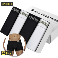 4pc/lot Boxershorts Men Boxers Male Underwear Man Panties Cotton Soft Short Boxer Mesh Mens Hombre Cueca Plus Size OR212 - BluePink Lingerie