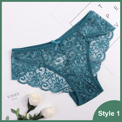 Plus Size S/XL Fashion High Quality Women's Panties Transparent Underwear Women Lace Soft Briefs Sexy Lingerie Intimates - BluePink Lingerie