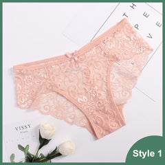 Plus Size S/XL Fashion High Quality Women's Panties Transparent Underwear Women Lace Soft Briefs Sexy Lingerie Intimates - BluePink Lingerie