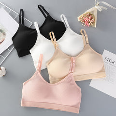 Seamless Brassiere Bras For Women Full Cup Breathable Bralette Wire Free Sleep Bra Tube Top - BluePink Lingerie